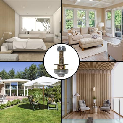4pcs Furniture Rocking Chair Bearing Connecting Piece Rocking Chair Bearing Screws Bolts Kits Furniture Hardware (55MM) - size: 55MM