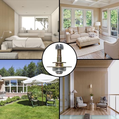 4pcs Furniture Rocking Chair Bearing Connecting Piece Rocking Chair Bearing Screws Bolts Kits Rocking Chair Furniture Hardware (45MM) - size: 45MM
