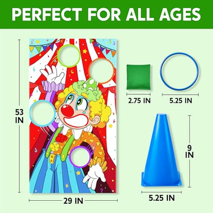 JOYIN Giant Inflatable Bowling and 31PCS 3 in 1 Carnival Play Set for Toddlers & Adults, Outdoor & Indoor Family Fun Games, Lawn Games