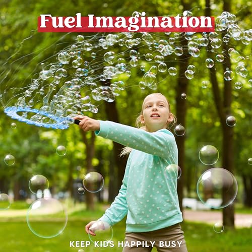 JOYIN Big Bubble Wands Set, Giant Bubble Wand Toys with Tray Bulk for Kids Adults, Summer Toys, Birthday Party Favors, Outdoor Activities, Easter Basket Stuffers - style: Regular
