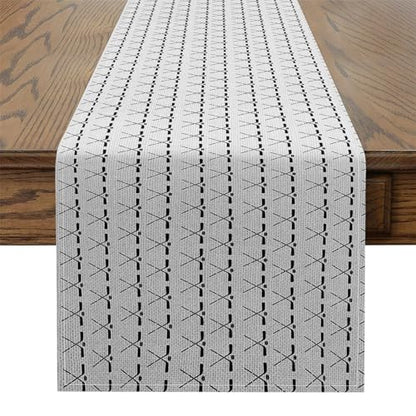 Erosebridal Gray Hockey Table Runner 13x48, Ball Sports Games Table Runners for Kids Boys Girls, Racket Ice Hockey Tabletop Decor for Dining Living Room Bedroom, Lacrosse Sticks Dresser Scarf - size: 13" X 120"