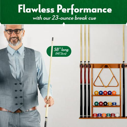 Short Pool Cue Stick – Hardwood Canadian Maple Pool Sticks for Billiard Table Sports