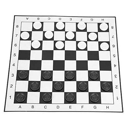 Checkers, Outdoor Chess Set Portable Plastic International Checkers Folding Board Chess Game for Party Family Activities