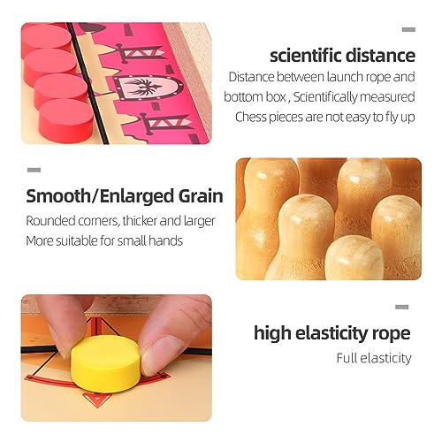 QZMTOY Large Fast Sling Puck Game Air Hocky Table Game Bowling Games -10 in 1 Family Games for Boys Girls,Teens,Adults,Wooden Hockey Board Game for 3+ Years Old Kids