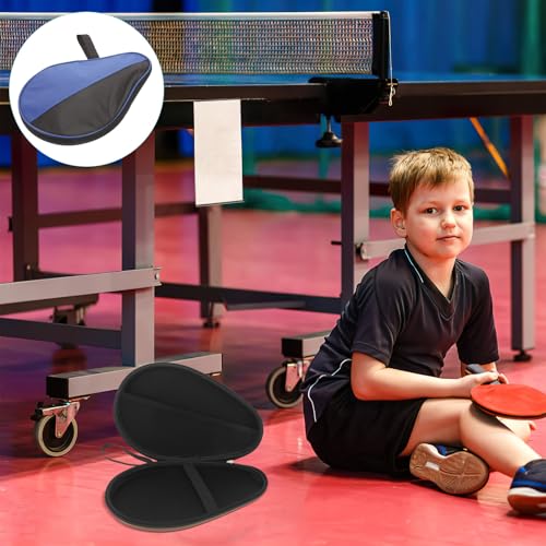 POPETPOP Table Tennis Paddle Bag with Sturdy Gourd Shape, Blue Portable Storage Case for Paddle and Balls, Reusable Organizing Bag for Casual Activities and Outdoor Use