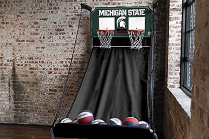 Pop-A-Shot - Home Dual Shot with NCAA Graphics l Sensor Scoring l 16 Game Modes l 7 Balls l Foldable Storage l for All NCAA Fans - style: Michigan State Spartans
