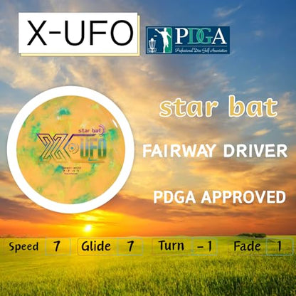 X-UFO Disc Golf Set - Disc Golf Starter Set 5 Pieces, with Putter, Driver, Mid-Range Discs, Mini Discs, 170-180 Grams,PDGA Certified Golf Disc (Set 2) - color: Set 2