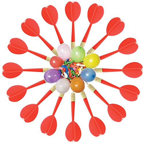 Gamie Dart Balloon Game for Kids, 144 Balloons and 11 Plastic Darts with Copper Tips, Outdoor Fun for Children and Adults, Birthday Party and Backyard