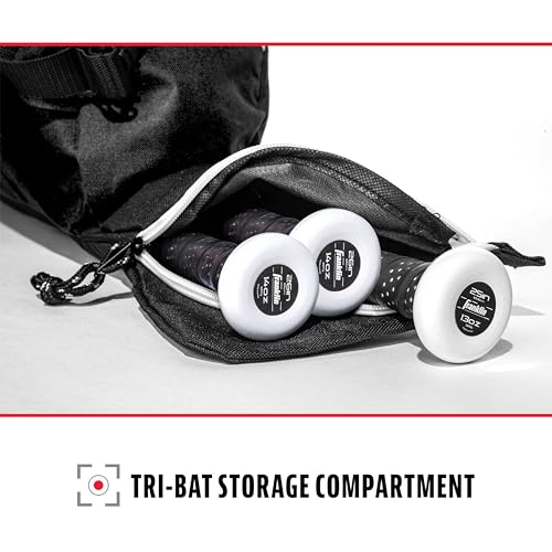 Franklin Sports Youth Baseball + Softball Bat Bag - Boys + Girls Tee Ball, Softball + Baseball Bag for Kids - color: Black