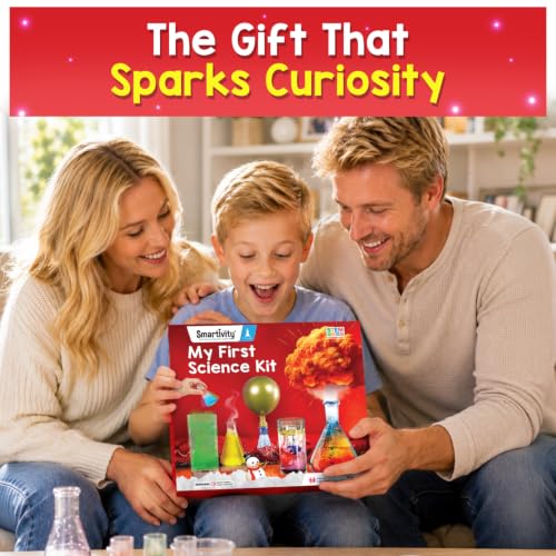 Smartivity My First Science Experiment Kit for Kids Ages 6, 7, 8, 9, 10, 11, 12 Years | 50+ Experiments I Christmas, Birthday Gift I Science Projects for Boys & Girls, STEM Toys for 6 to 12 Years - style: Science Kit