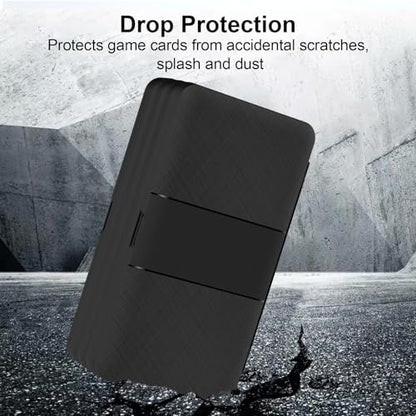 QuoLumPIA 96 Game Case - for Nintendo Switch 2/OLED/Lite Cartridge storage with 96 Game Card Slots & 160 Micro SD Card Slots, Black, Hard Shell, Silicone Lining, Magnetic snap, Travel, Gift, Party - size: 96