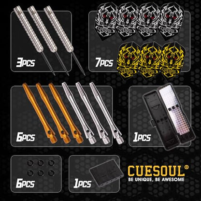 CUESOUL Tungsten Steel Tip Darts- Precise Barrels 18 19 21 24 Grams - color: 24 Grams-01