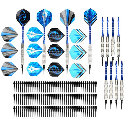 RiToEasysports Soft Tip Darts Set, Removable Aluminum Alloy Rods, Darts for Beginners Professionals Christmas Birthday Gift