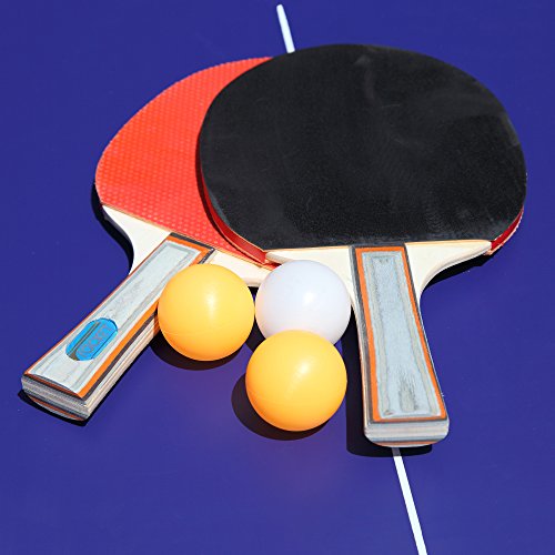 Hathaway BG2305 Crossover 60-in Folding Portable Table Tennis Table – Perfect Small Space Solution, Blue, 60"