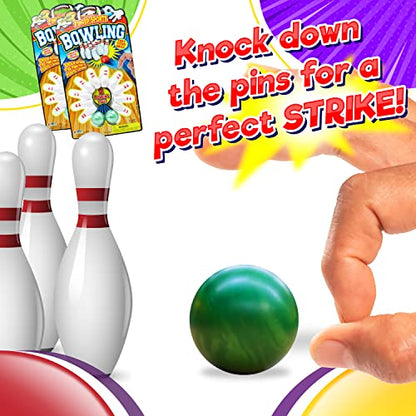 JA-RU Finger Bowling Game Set (Pack of 1 Set) Miniature Sports Small Bowling Game Pocket Size | Mini Bowling Table Set for Kids | Item #217-1A - size: 1 Set