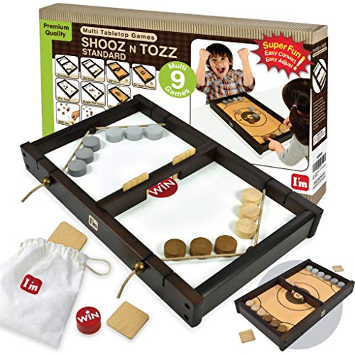 Shooz n TOZZ: Wooden Multi Tabletop Indoor Portable Board Games for Kids and Family - style: SHOOZ n TOZZ Standard