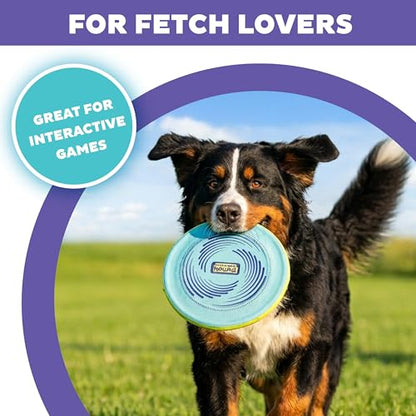 Outward Hound FlyFetch Disc Dog Toy, Aerodynamic for Fetch, Lightweight Foam & Durable Rubber, Floats in Water, All Breeds, 8.3" - color: Disc Blue