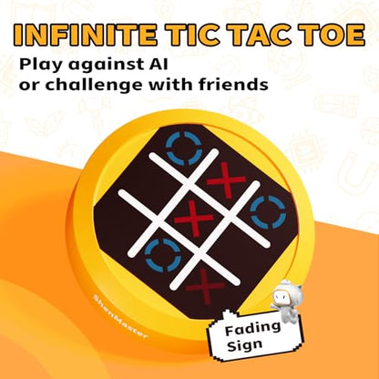 4-in-1 Electronic Tic Tac Toe Handheld Travel Game for Kids | Pocket-size, screen-free fun for travel, restaurants, and family game nights. Easy to carry, quick to play, and gift-ready.