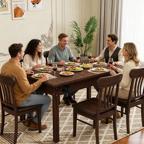 63" x 40" Solid Wood Board Game Table for 4–6 Players with Removable Table Top, Gaming and Dining Table for Card Games, DND, Poker, Puzzles, Non-Slip Play Mat, Rotating Cup Holders, Rustic Brown