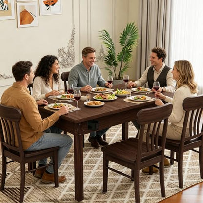 63" x 40" Solid Wood Board Game Table for 4–6 Players with Removable Table Top, Gaming and Dining Table for Card Games, DND, Poker, Puzzles, Non-Slip Play Mat, Rotating Cup Holders, Rustic Brown
