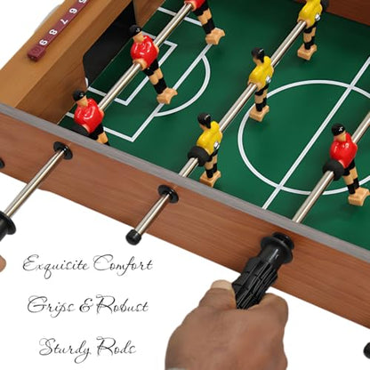 19.4" Mini Foosball Table - Includes Two Balls and a Scorekeeping | Portable Soccer Game for Indoor and Outdoor Fun