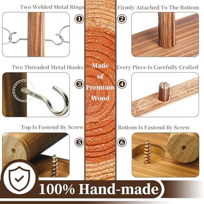 Ring Toss Games for Adults, Yard Games, Patio Decor, Outdoor Indoor Games, Wooden Hook and Ring Game for Bars,Party，Home