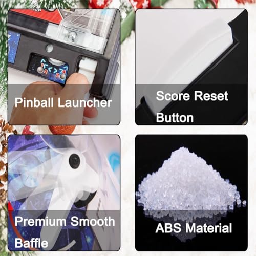 Exciting Space Theme Pinball Machine, Tabletop Electronic Pinball Game, Desktop Ball Shooting Toy with Lights Sounds, Arcade Pinball Favor
