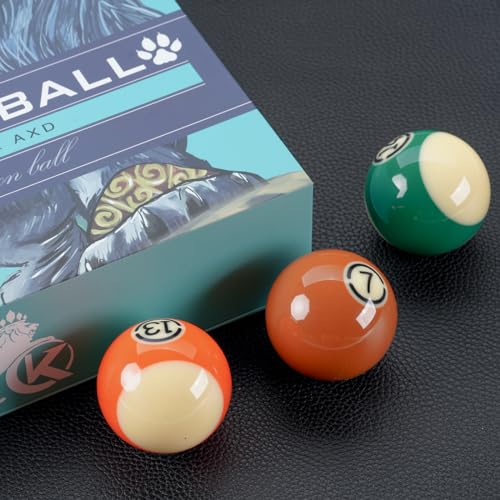 KONLLEN 9' Pool Table Felt and Pool Table Accessories(with 6 Cloth Strips Pre Cut Billiard Table Cloth Felt Billiard Cloth and 2-1/4" Regulation Size 16 Pool Balls Billiard Set)