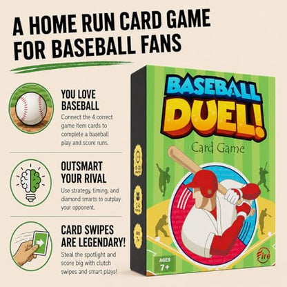 Card Game – Fast-Paced Puzzle & Strategy Baseball Game for Kids, Teens & Adults | 2–4 Players or Team Play | Ages 7+ | Little League to MLB-Inspired Sports Family Game Night Fun