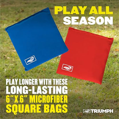 Triumph Sports Classic Cornhole Bag Set with 8 12.5-Oz. Bean Bags for Tossing & Storage Tub