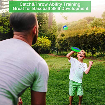 Jalunth Ball Catch Set Game Toss Paddle - Beach Toys Back Yard Outdoor Games Pool Backyard Target Throw Catch Sticky Set Age 3 4 5 6 7 8 9 10 11 12 Years Old Boys Girls Kids Easter Gifts Blue - color: Azure