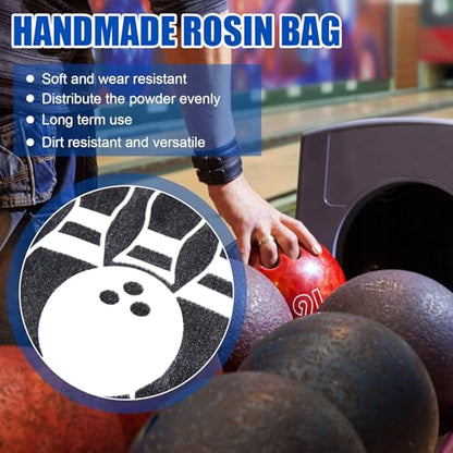Lewtemi 2 Pcs Bowling Rosin Grip Bags Powder Bowling Grip Sack for Drying Hands Golf Accessories