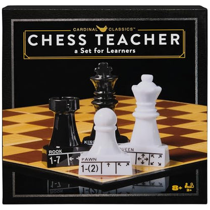 Spin Master Games, Cardinal Classics Chess Teacher, Learn to Play Strategy Board Games for Beginners, Chess Set for Kids, 2 Players, for Ages 8 & Up - style: Tic Tac Toe
