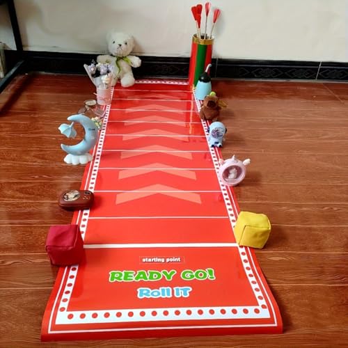 150x50cm Writeable Erasable Party Game Mat, Giant Interactive Roll Track Pad for Game Night, Birthday Party, Team Building, Adults Kids Party Supplies