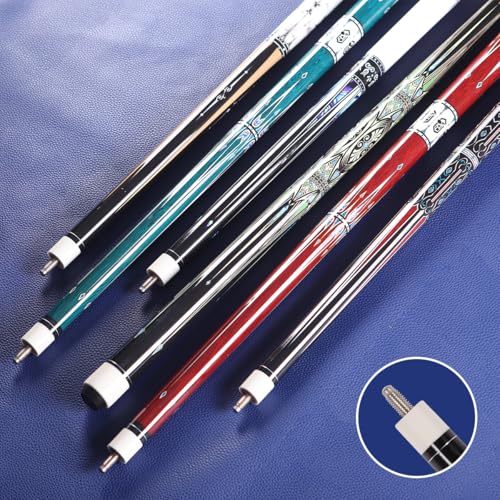 58 inch Canadian Maple Billiard Pool Cue Stick, 13mm 1/2 Maple Billiard Pool Stick, House Bar Pool Table Sticks for Men(Numerous Styles to Choose from) - color: P09