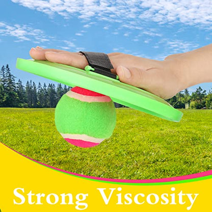 Hxezoc Toss and Catch Ball Set Catch Game Toys with 4 Paddles 6 Balls and 1 Storage Bag, Ball Sports Toys for Kids and Adults Family School Outdoor Games, Beach Playground Yard Games Supplies