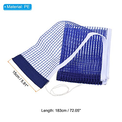 PATIKIL Table Tennis Net Replacement, Ping Pong Net String Tension Equipment Accessories PE Thicken for Indoor Outdoor, Blue