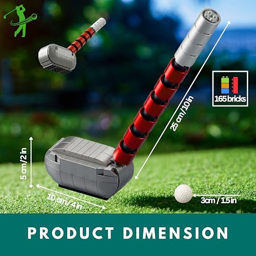 Golf Toy Building Set Compatible with Lego Golf - Challenging, Creative Fun and Skill-Building - 3D Instruction (165 PCS)