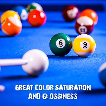 Karlak 52.5mm Adult Billiard Ball P Ball Set Full Size American Standard Billiard Ball Set 16 Ball Durable Synthetic Resin P Ball