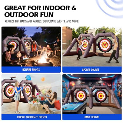 OZIS Inflatable Axe Throwing Game ，Inflatable Ball Toss Target Dart Board for Backyard School Team Birthday Party Events Outdoor Indoor - size: Double Target