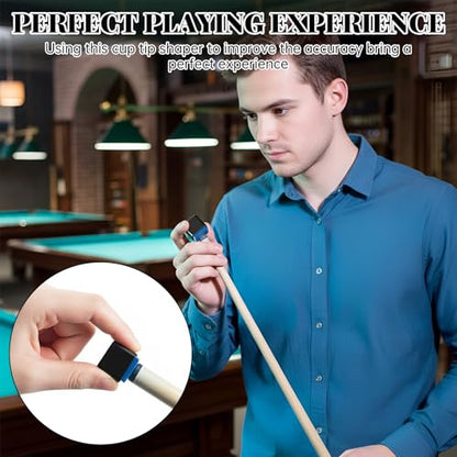 Pool Chalk Holder, Billiard Chalk Holder with Retractable Key Ring, Pool Cue Chalks Holders, Billiards Accessories for Billiard Lovers, Number 8