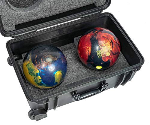 Case Club Heavy Duty Waterproof Bowling Ball Cases with Wheels and Extension Handle - style: 2 Ball