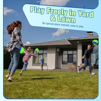 Sticky Toss and Catch Ball Game Set - Kids & Toddlers Outdoor Indoor Activity Toys for Boys Girls 3 4 5 6 7 8-12 Year Old - Great Games for Beach Pool Yard - Birthday Gifts Easter Basket Stuffers - size: 4 paddles 4 balls