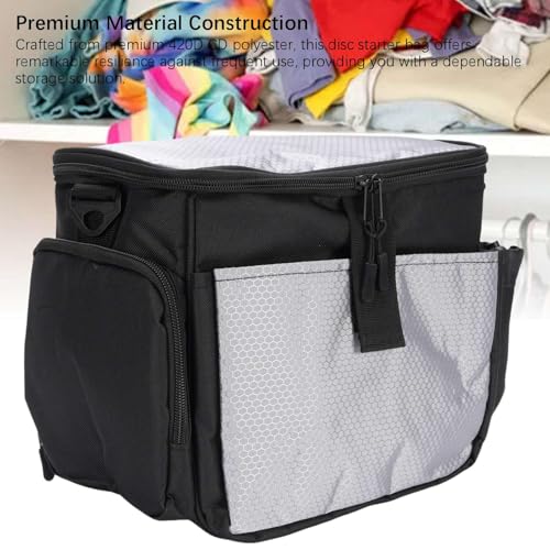 Disc Golf Bag, Starter Bag, Disc Carrier with Detachable Adjustable Shoulder Strap & Multiple Pockets, Ideal for Discs, Accessories & Essentials