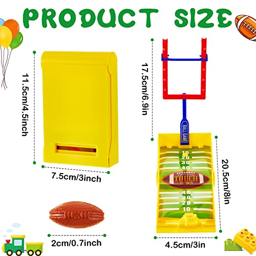 Deekin 4 Sets Mini Football Game Desktop Football Games Field Goal Soccer Toys with Foam Soccer Goal Post, Bases, Catapults, Flick Finger Board Desk for Sports Party, Office, Gifts