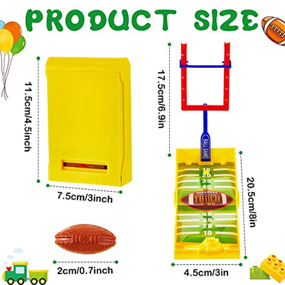 Deekin 4 Sets Mini Football Game Desktop Football Games Field Goal Soccer Toys with Foam Soccer Goal Post, Bases, Catapults, Flick Finger Board Desk for Sports Party, Office, Gifts
