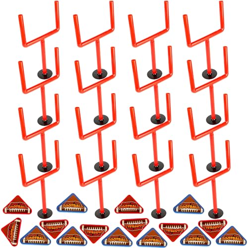 32 Pcs Finger Flick Football Games Mini Table Top Sports Games with Posts and Foam Triangle Football for Indoor Sports Party Favors Birthday Gifts Desk Game