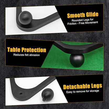 Aluminum Alloy Pool Ball Rack Billiard Ball Triangle Rack for 2-1/4" Pool Balls, Pool Table Ball Holder Positioning Rack - color: Black