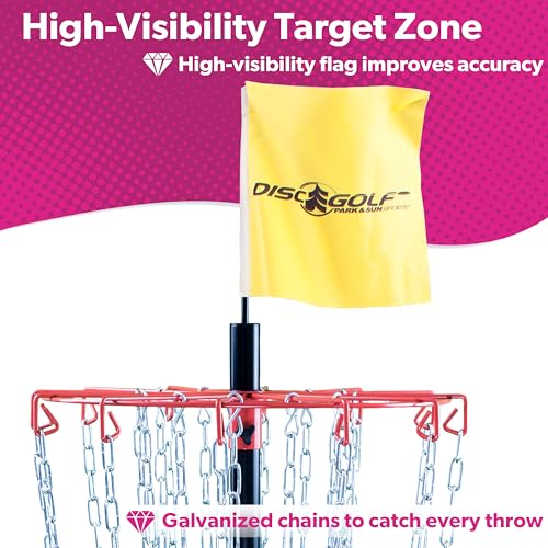 Park & Sun Sports Portable Frisbee/Disc Golf Steel Target Goal with Basket - style: Deluxe 6 Disc Set