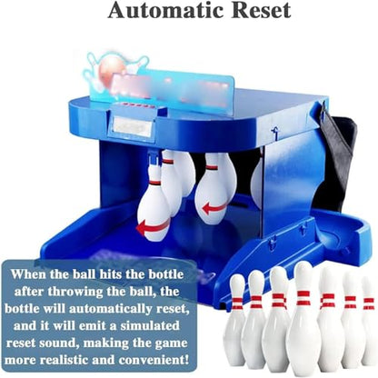 Bowling Alley for Home,Bowling Set Kids,Electronic Bowling Alley Game,Indoor Bowling Ball Sports Game Console,Automatic Reset/Lighting/Simulation Sound Effect,for Children and Adults,3.5m/11ft
